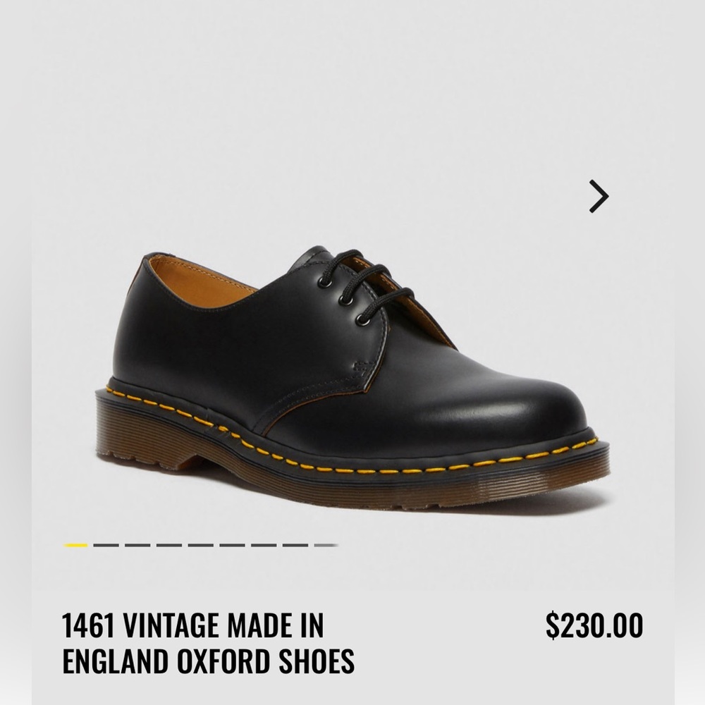 Black Dr. Martens 1461 vintage style made in England | Men’s size 6